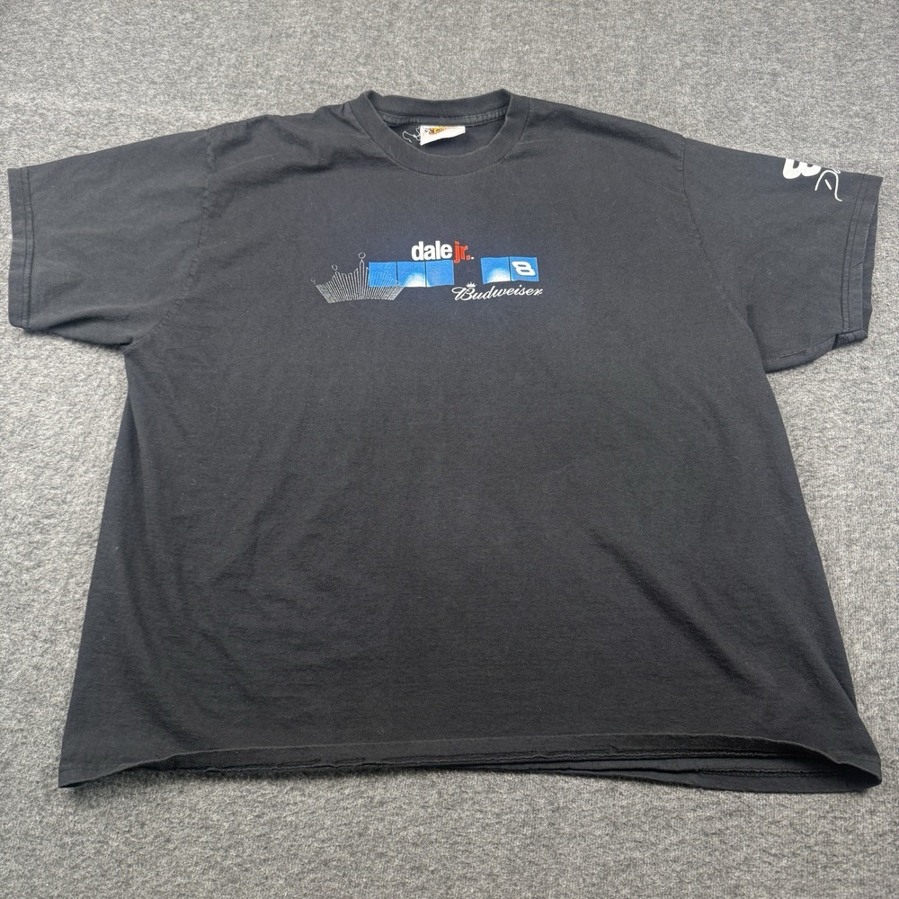 Vintage Dale Earnhardt Jr. Shirt 2XL Black Y2K Budweiser 8 Nascar Winners Circle